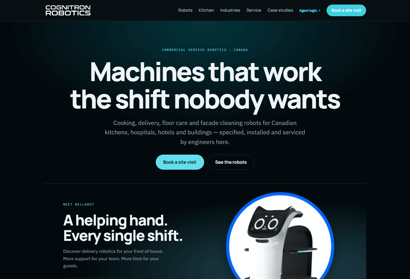 Cognitron Robotics commercial service robotics website